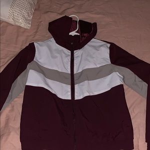 Maroon windbreaker